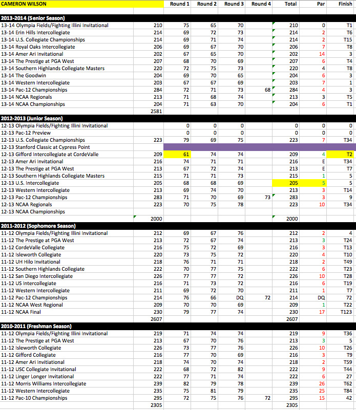 CameronCareerScores